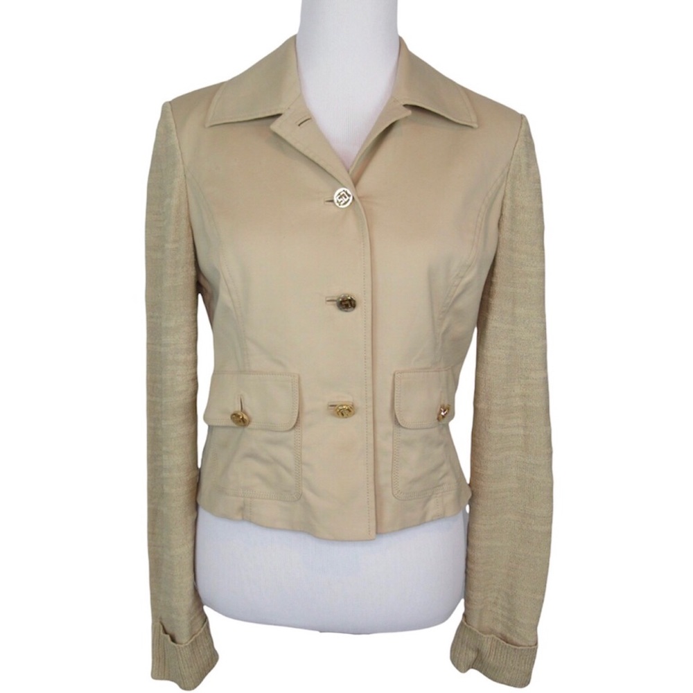 St. John Knit Sleeve Cropped Jacket Women’s Small
